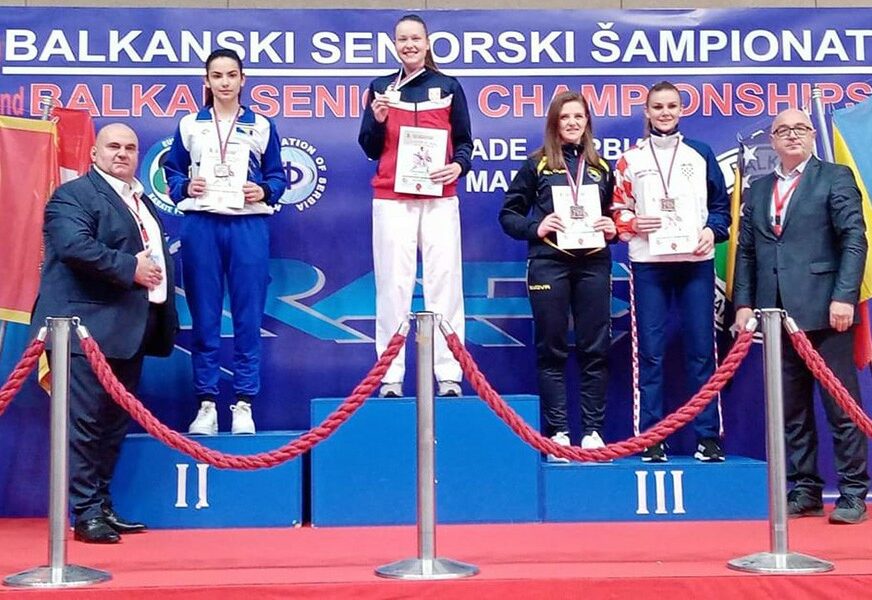 VELIKI USPJEH MLADE BANJALUČANKE Anja Lolić osvojila srebro na prvenstvu Balkana u karateu