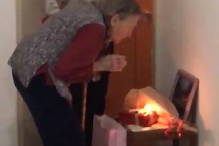 Baka je zbog vanrednog stanja za 94. rođendan dobila TORTU U HODNIKU, ali i EMOTIVNU PORUKU (VIDEO)