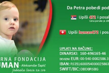 POMOZIMO MALENOJ PETRI DA VRATI OSMIJEH NA LICE Operisana je pet puta, sad mora u Ameriku