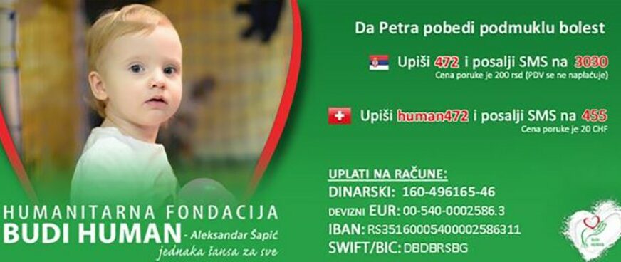 POMOZIMO MALENOJ PETRI DA VRATI OSMIJEH NA LICE Operisana je pet puta, sad mora u Ameriku