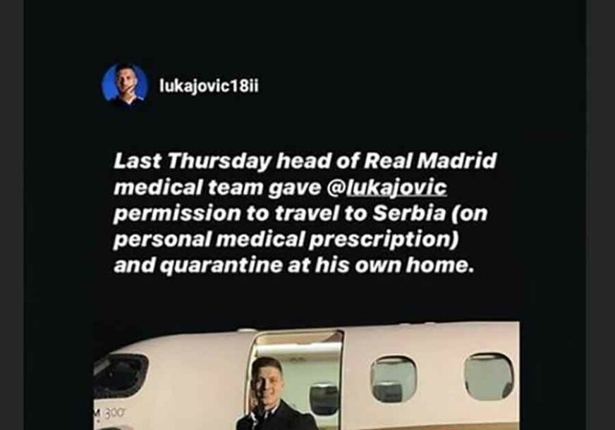 Foto: Luka Jović/Instagram/Screenshot