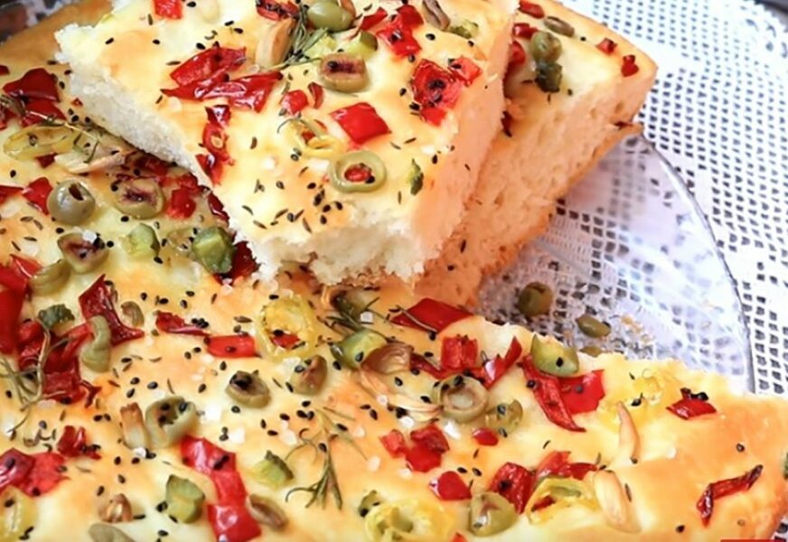 POSNA PUNJENA POGAČA FOKAČA Odličan izbor i za vegetarijance