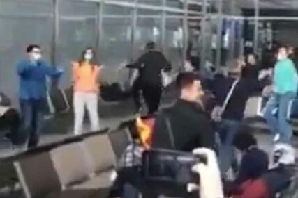 ZAPALILI MASU MINI VESELJEM Raspoloženi Crnogorci na aerodromu u Frankfurtu OPLELI KOLO (VIDEO)