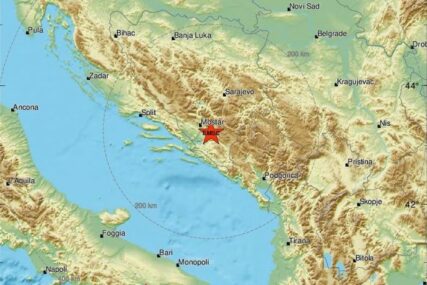TRESLO SE U HERCEGOVINI Zemljotres jačine 3,3 stepeni pogodio područje Nevesinja