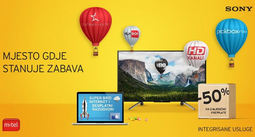 m:tel IPTV paketi - Mjesto gdje stanuje zabava: Ostvarite 50% popusta na dvije mjesečne pretplate