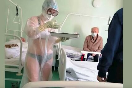 USIJALA DRUŠTVENE MREŽE Medicinska sestra ispod zaštitnog odijela nosi samo DONJI VEŠ (FOTO)