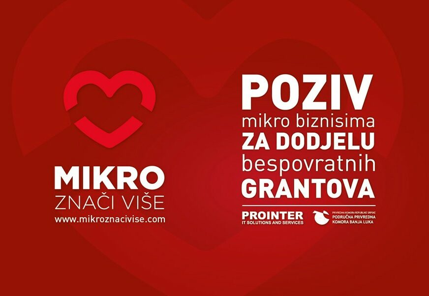 OTVOREN JAVNI POZIV Prointer pomaže mikrobiznise u Republici Srpskoj