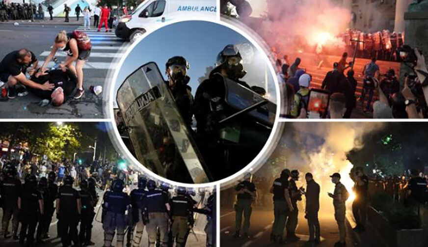 VRELA NOĆ U BEOGRADU Policija razbila demonstracije, na desetine povrijeđenih (VIDEO)