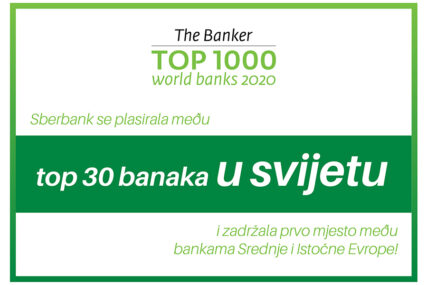 RANG LISTA BRITANSKOG MAGAZINA "THE BANKER" Sberbank među TOP 30 banaka u SVIJETU