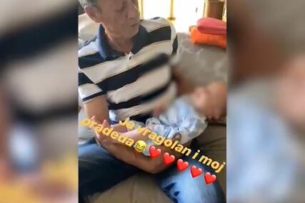 “JA VRAGOLAN I MOJ PRADEDA” Cecin otac u naručju drži malog Željka, SVE PRŠTI od emocija (VIDEO)