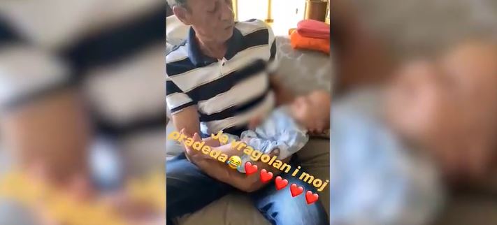 “JA VRAGOLAN I MOJ PRADEDA” Cecin otac u naručju drži malog Željka, SVE PRŠTI od emocija (VIDEO)
