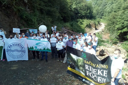 PROTEST U FOČI Građani protiv izgradnje malih hidroelektrana na Bjelavi
