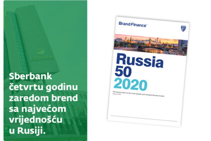 Sberbank četvrtu godinu zaredom brend sa najvećom vrijednošću u Rusiji