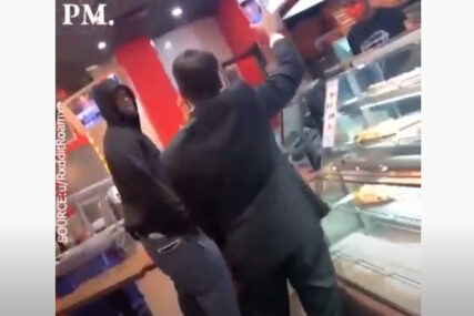 INCIDENT U PICERIJI Napravio haos jer jedan od kupaca nije imao masku (VIDEO)