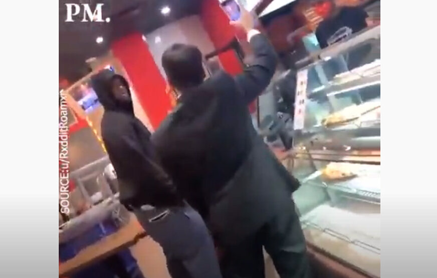 INCIDENT U PICERIJI Napravio haos jer jedan od kupaca nije imao masku (VIDEO)