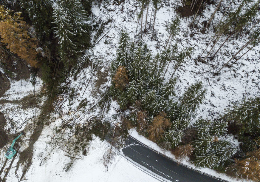 NEVRIJEME OBARALO DRVEĆE Snijeg u Sloveniji izazvao brojne probleme