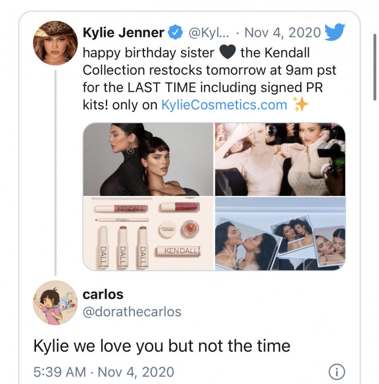 FOTO: KYLIE JENNER/TWITTER/SCREENSHOT