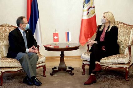 DOBRI REZULTATI NA ZAJEDNIČKIM PROJEKTIMA Cvijanovićeva razgovarala sa ambasadorom Švajcarske