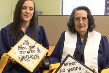 FAKULTET ZAVRŠILA U OSMOJ DECENIJI  Baka diplomirala na isti dan kad i unuka
