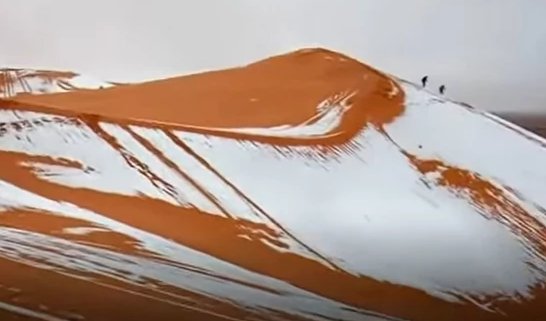PAO SNIJEG U SAHARI Pustinja se zabijelila, a naučnici kažu da ćemo ovo viđati sve češće (VIDEO)