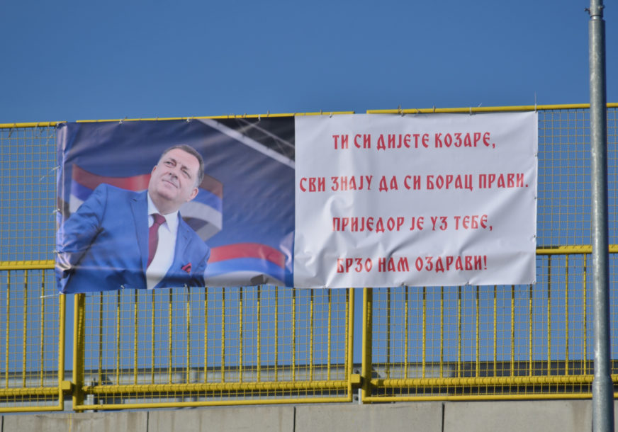 "TI SI DIJETE KOZARE" I u Prijedoru osvanuo transparent podrške Dodiku