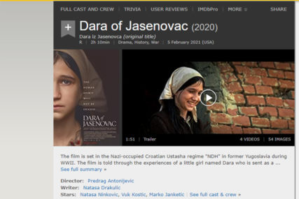 Filmska platforma IMDB uklonila mogućnost ocjenjivanja filma "Dara iz Jasenovca"