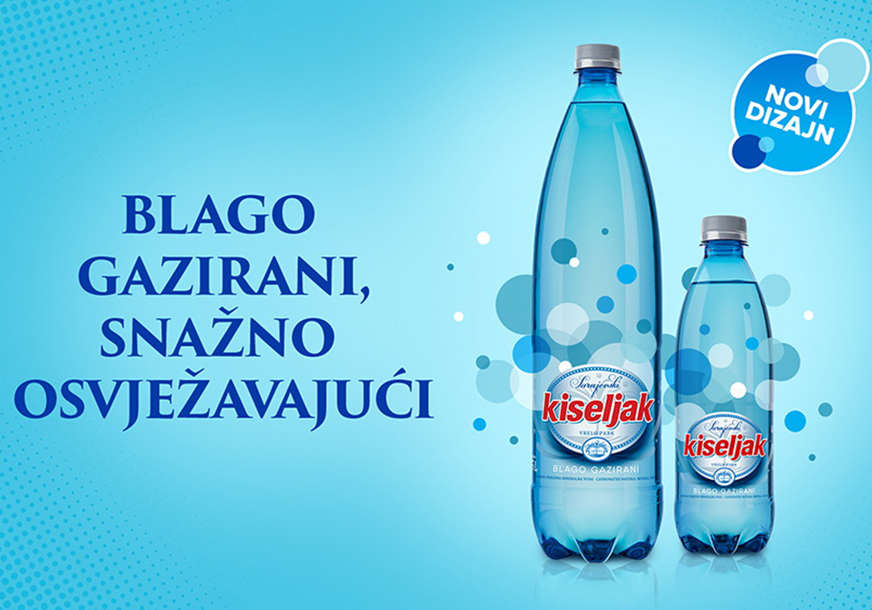 Sarajevski kiseljak blago gazirani ima NOVI DIZAJN: Spoj modernog izgleda i brige za okolinu