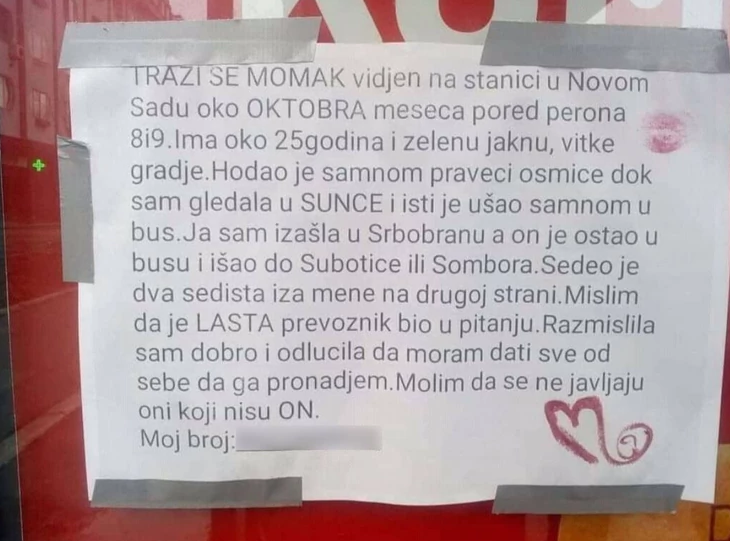 Ljubavi apel zapalio društvene mreže: Svi tragaju za "mladićem u zelenoj jakni sa stanice u Novom Sadu"