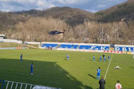 Helikopter prekinuo meč Drina - Sloga zbog hitnog transporta pacijenta u Banjaluku