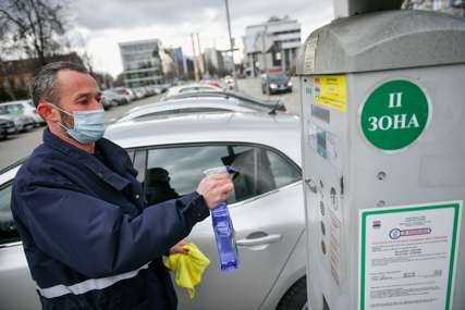MJERE PROTIV ZARAZE Pojačana javna higijena, u toku dezinfenkcija parking automata