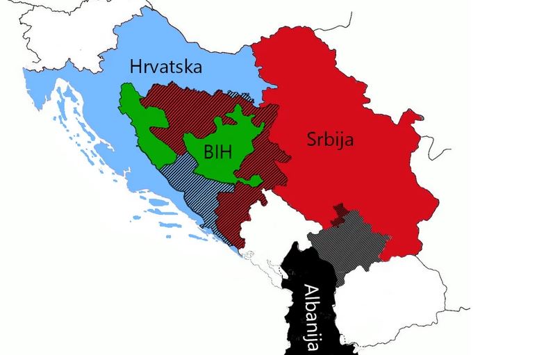Srbija do Banjaluke, Albanija do Mitrovice: Ovako bi izgledala MAPA BALKANA, da se pitaju autori slovenačkog "non pejpera"
