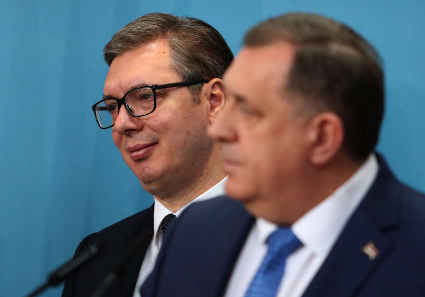 "Razgovaraćemo o svim važnim pitanjima" Počeo sastanak Dodika i Vučića u Beogradu (FOTO)