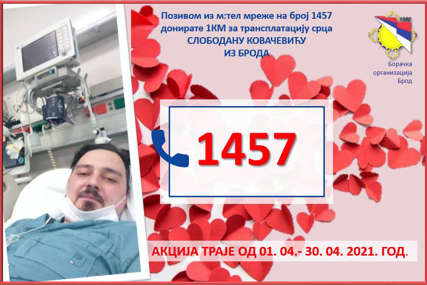 "Pomozimo Slobodanu da dobije novo srce" Aktiviran humanitarni broj 1457 za mladića iz Broda