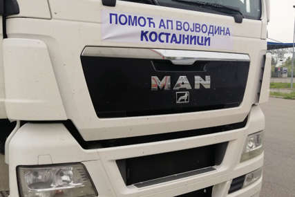 GRAĐEVINSKI MATERIJAL U Kostajnicu stigli kamioni pomoći