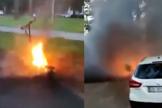 "Da sam ga stavio u auto, evo šta bi se desilo" Parkirao električni trotinet, a onda je krenuo požar (VIDEO)