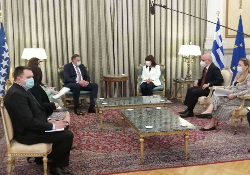 U radnoj posjeti Grčkoj: Dodik se sastao sa predsjednicom Katerinom Sakelaropulu (FOTO)