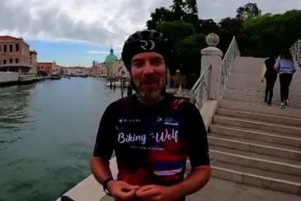 "Imam podršku prijatelja i porodice" Humani Italijan krenuo biciklom iz Firence u Beograd kako bi pomogao izgradnju dva vrtića