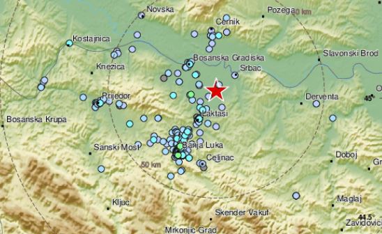 TRESLO SE NEKOLIKO SEKUNDI Banjaluku pogodio zemljotres