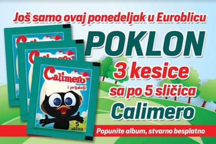 POKLON ZA NAJMLAĐE Još samo ovaj ponedjeljak “EuroBlic” daruje 15 sličica za album "Kalimero"