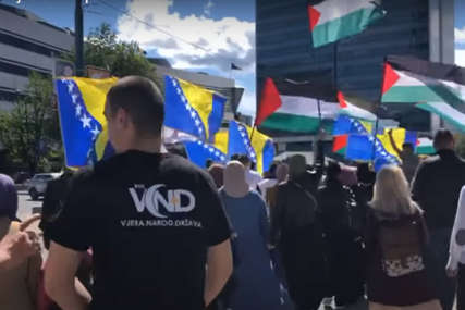 "PODRŠKA NARODU PALESTINE" Protestna šetnja u Sarajevu (VIDEO)
