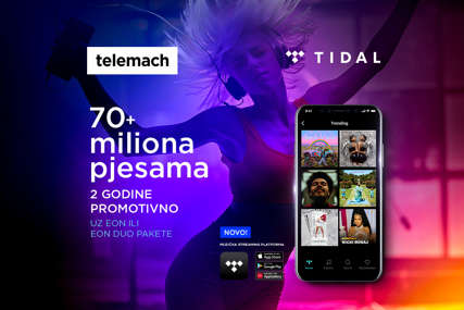 Stigao je TIDAL - najbolji zvuk koji te prati svuda, sada uz Telemach BH!