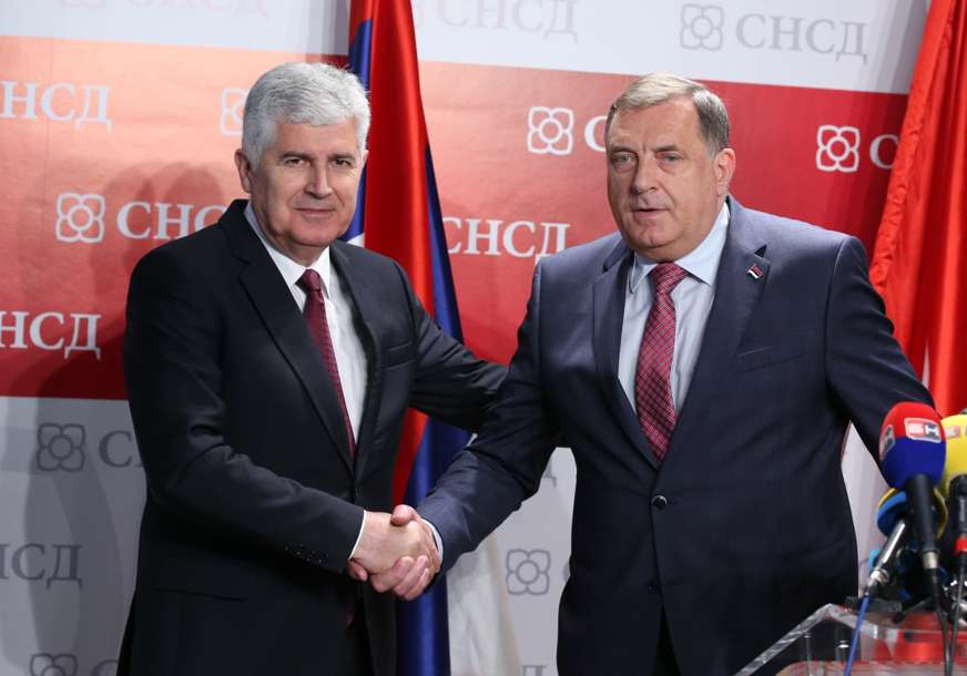 Dodik nakon sastanka sa Čovićem: Nema izborne reforme bez usaglašenog stava o izboru članova Predsjedništva BiH (FOTO)