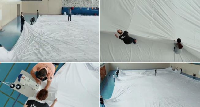 Trka za Ginisov rekord: Švajcarski krojač sašio pantalone duge 70 metara i teške 700 kilograma (FOTO, VIDEO)
