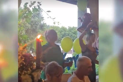BAKA ĐUSKA, NE STAJE Miljana ipak došla na rođendansko slavlje sina (VIDEO)