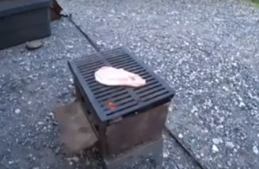 Pržio je šniclu na roštilju, a onda je uslijedila nevjerovatna scena (VIDEO)