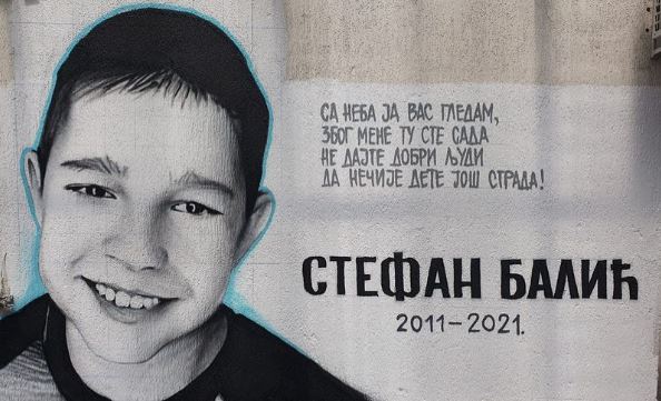 "Dobri ljudi, ne dajte da nečije dijete još strada" Mali Stefan (9) koji je poginuo u saobraćajnoj nesreći, dobio mural
