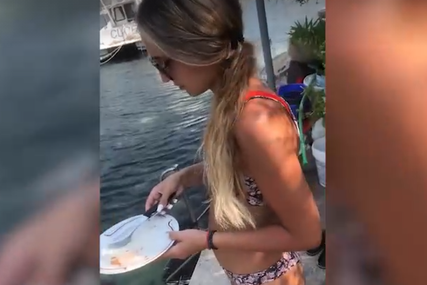 "Sada ćete da vidite kako domaćica pere sudove na moru" Luka objavio snimak iz Crne Gore i ljudi su zgroženi (VIDEO)
