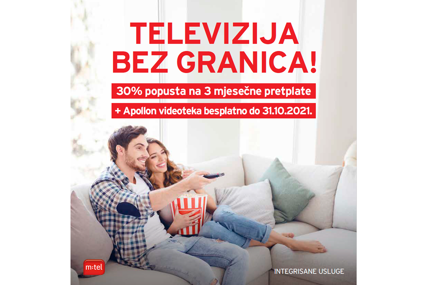 m:tel IPTV - više od televizije: Za nove korisnike popust od 30% na tri mjesečne pretplate