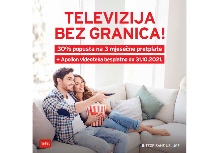 m:tel IPTV - više od televizije: Za nove korisnike popust od 30% na tri mjesečne pretplate
