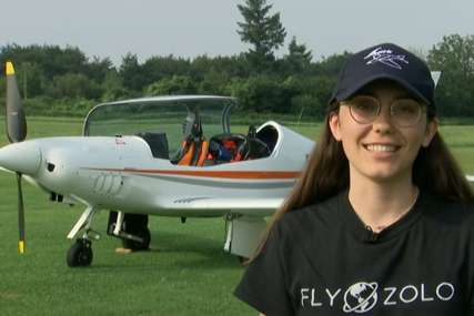 Zara ima samo 19 godina: Najmlađa avijatičarka u istoriji u “Ajkuli” krenula na PUT OKO SVIJETA (VIDEO)